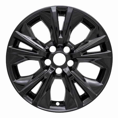 Coast2Coast 18", 5 V-Spoke, Gloss Black, Plastic, Set Of 4, Not Compatible With Steel Wheels IWCIMP410BLK